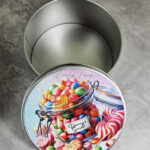 Personalised Sweetie Jar Round Keepsake Tin