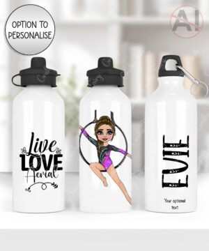 personalised aerial hoop gymnastics girl 600ml straight water bottle