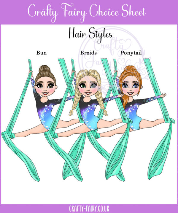 personalised aerial silks gymnastics girl 500ml tapered water bottle
