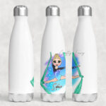 Personalised Aerial Silks Gymnastics Girl 500ml Tapered Water Bottle