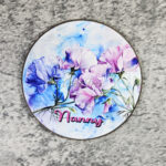 Sweetpea Flowers Personalised Drink's Coaster