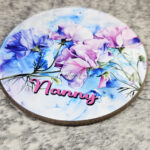 Sweetpea Flowers Personalised Drink's Coaster