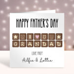 Personalised Chocolates Father's Day Card for Grandad