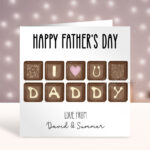 Personalised Chocolates Father's Day Card for Daddy