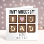 Personalised Chocolates Father's Day Card for Dad