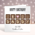 Personalised Chocolates Happy Birthday Card for Grandad