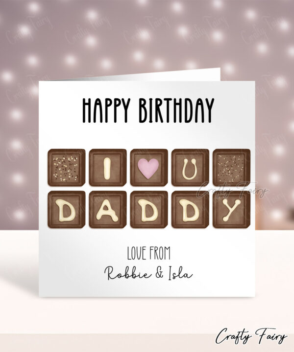 Personalised Chocolates Happy Birthday Card for Grandad