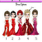 Personalised Prom Night Limo Card for Daughter Red Dress