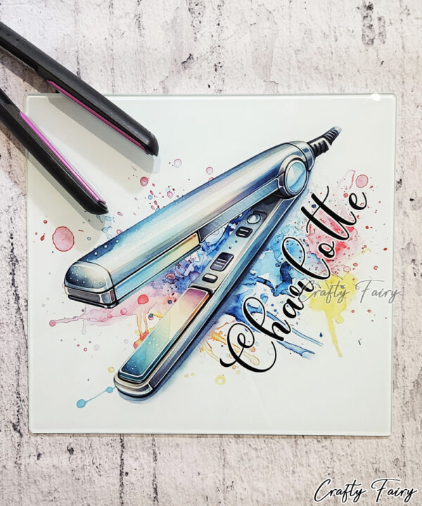 Personalised Glass Board for Hair Straigteners