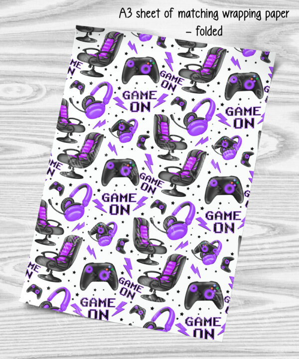 personalised gamer girl gaming birthday card for daughter granddaughter