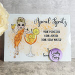 Personalised Aperol Spritz Cocktail Lady Glass Chopping Board