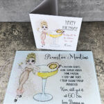 personalised pornstar martini cocktail lady glass chopping board or worktop protector small 20x28cm