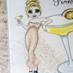 personalised pornstar martini cocktail lady glass chopping board or worktop protector small 20x28cm