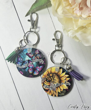 Float Like a Butterfly Sting Like a Bee Cheerleader Keyring