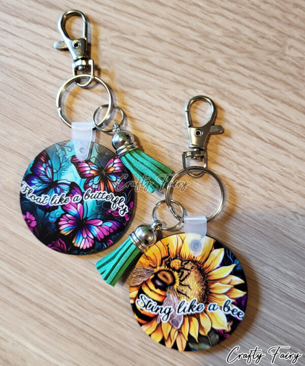 Float Like a Butterfly Sting Like a Bee Cheerleader Keyring