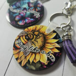 Float Like a Butterfly Sting Like a Bee Cheerleader Keyring