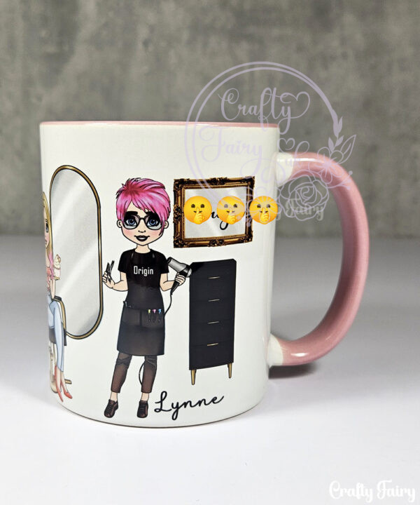 personalised hairdresser in salon mug gift v3