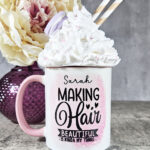 Personalised Hairdresser Making Hair Beautiful Mug Gift V4
