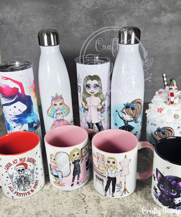 personalised best nail tech ever pink glitter print tumbler
