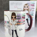 personalised nail technician artist white mug gift v3