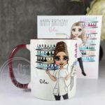 personalised nail technician artist white mug gift v3