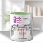 personalised nail technician artist white mug gift v3