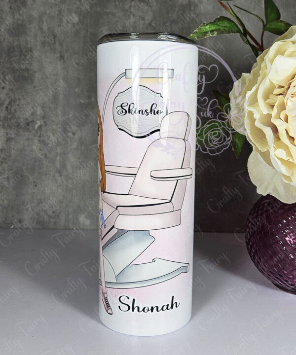 personalised aesthetics practitioner pink glitter print tumbler v2