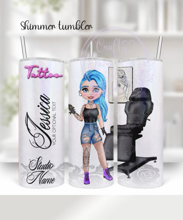 personalised tattoo artist purple tumbler v2