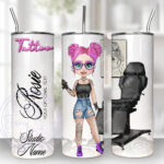 personalised tattoo artist purple tumbler v2