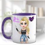 personalised body piercer white mug gift v3