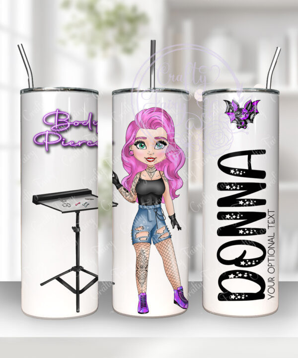 personalised body piercer purple tumbler v2