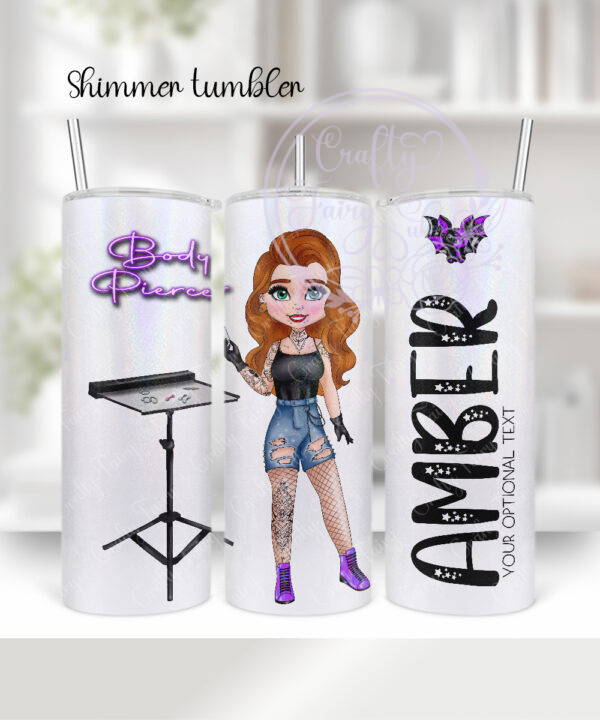 personalised body piercer purple tumbler v2