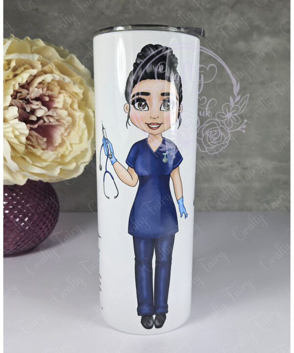 personalised best nurse ever white 20oz straight tumbler gift