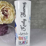 personalised best nurse ever white 20oz straight tumbler gift
