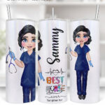 personalised best nurse ever white straight tumbler gift