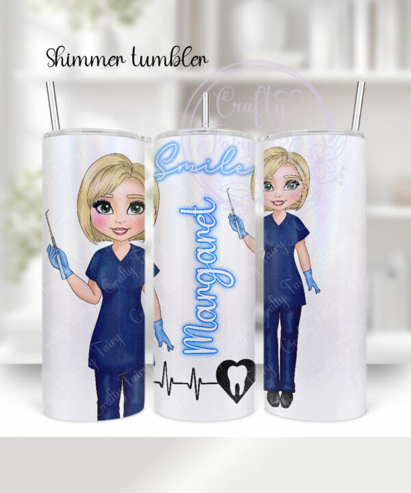personalised dental assistant or female dentist 20oz tumbler