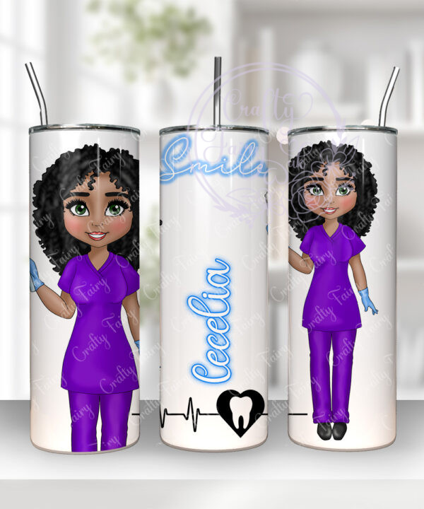 personalised dental assistant or female dentist 20oz tumbler