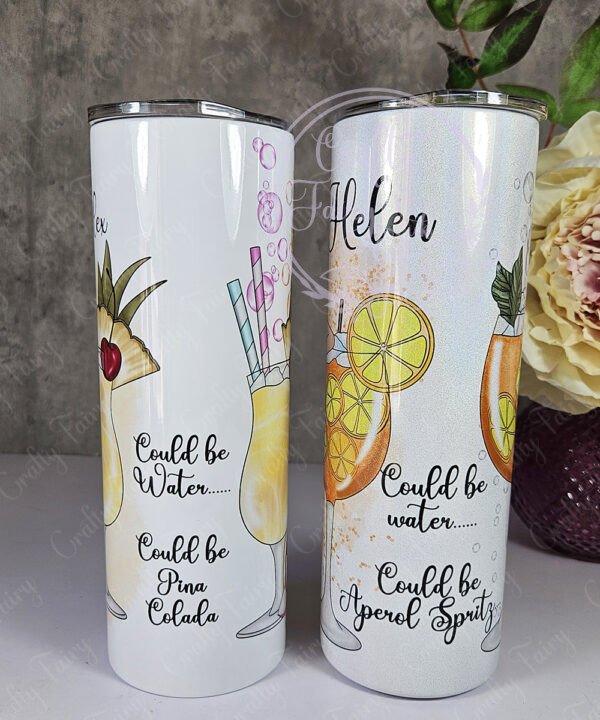 personalised lady aperol spritz cocktail tumbler