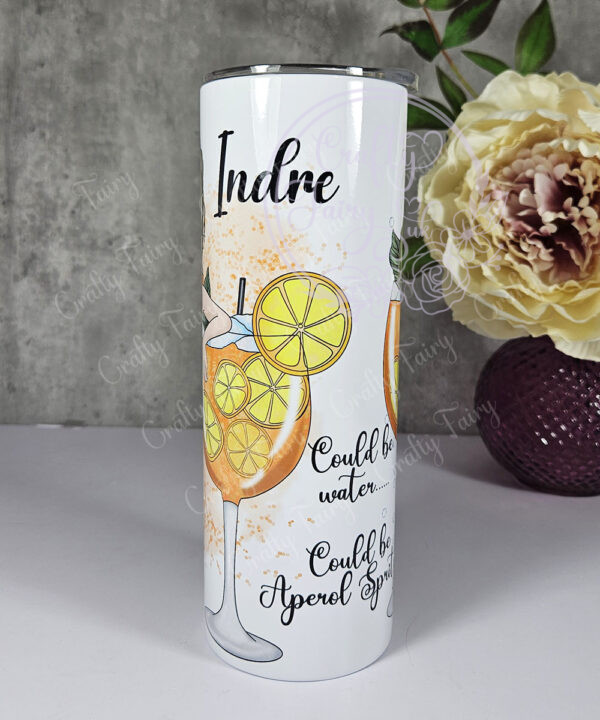 personalised lady aperol spritz cocktail tumbler