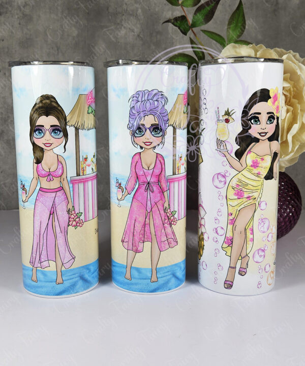 personalised lady pina colada cocktail tumbler