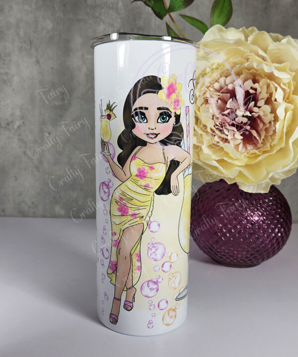 personalised lady pina colada cocktail tumbler