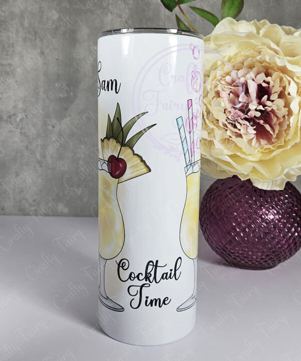 personalised lady pina colada cocktail tumbler