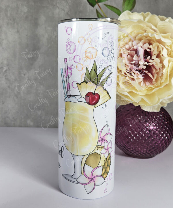 personalised lady pina colada cocktail tumbler