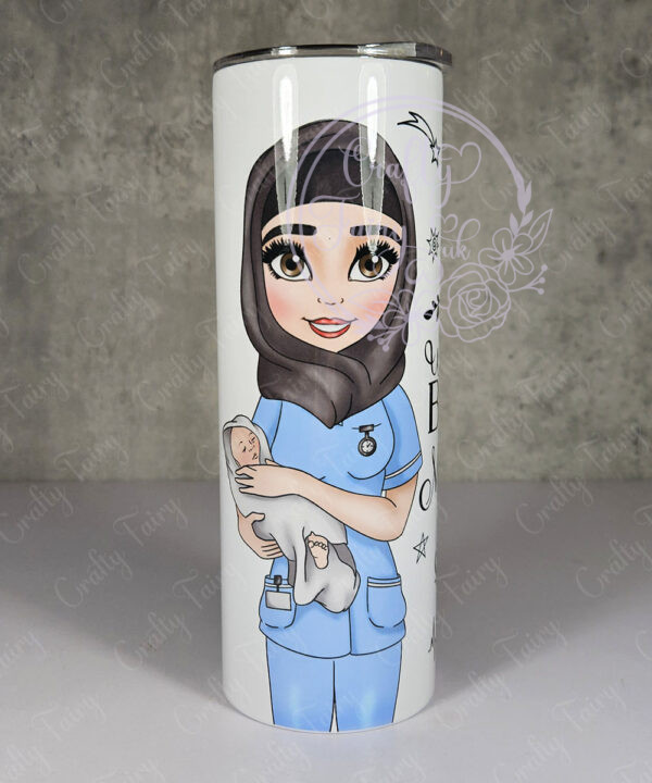 personalised world's best midwife 20oz straight tumbler