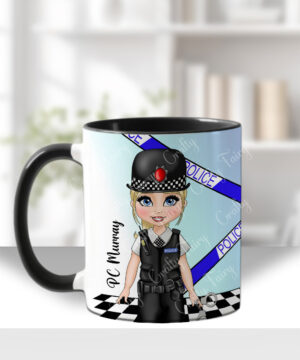 personalised female police officer mug gift