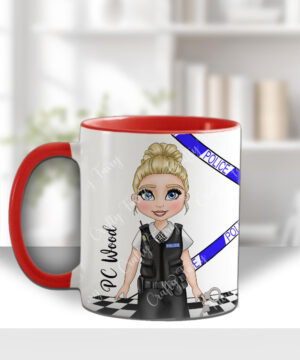 personalised female police lady officer mug gift