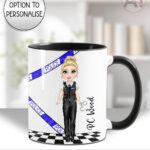 personalised female police lady officer mug gift
