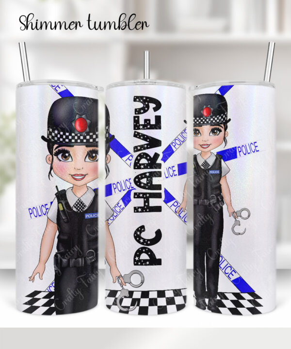 personalised female police officer 20oz tumbler v1