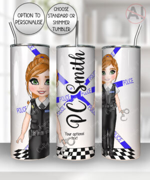 personalised female police officer 20oz tumbler v1