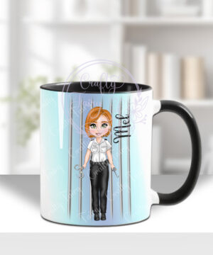personalised prison officer lady mug gift v1